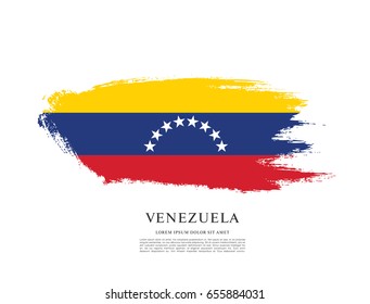 Flag of Venezuela, brush stroke background