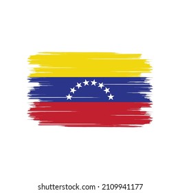 Flag of Venezuela with brush style