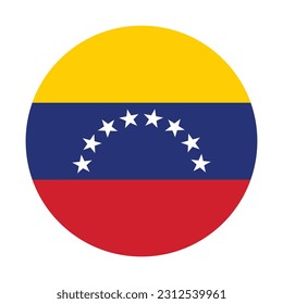 Flag of Venezuela. Venezuela flag in design shape. 