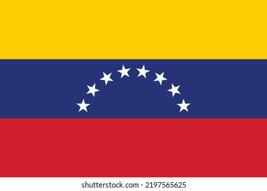 Flag of Venezuela. image and illustration, Accurate dimensions and official colors. Symbol of patriotism and freedom.