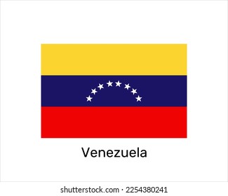 Flag of Venezuela. National symbol. Venezuela flag symbol. Vector illustration isolated on white background