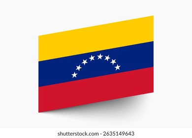 Flag of Venezuela. Venezuela flag official colors tilted icon digital vector illustration design.