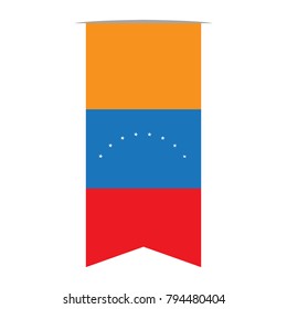 Flag of Venezuela on a white background, Vector illustration
