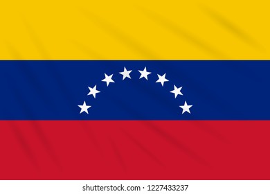 Flag Venezuela swaying in wind