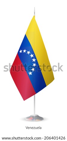 Flag of Venezuela. Vector Flagstaff.