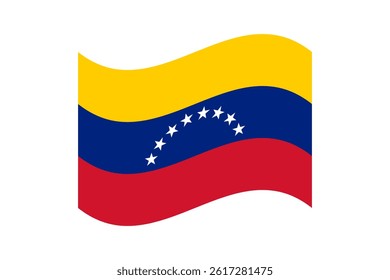 Flag of Venezuela. Venezuela wavy flag digital vector illustration.