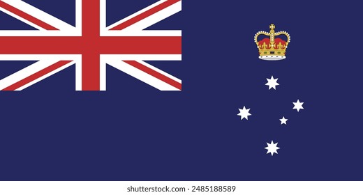 Flag of Victoria state. Vector illustration