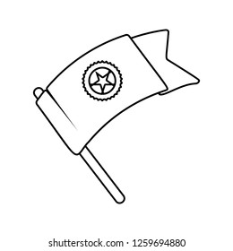 flag of victory with a star icon. Element of Sucsess and awards for mobile concept and web apps icon. Thin line icon for website design and development, app development