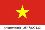 Flag of Vietnam, 16:9 Format, Vietnam Flag, Vector Images