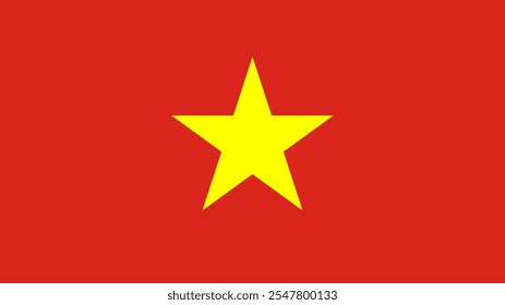 Flag of Vietnam, 16:9 Format, Vietnam Flag, Vector Images