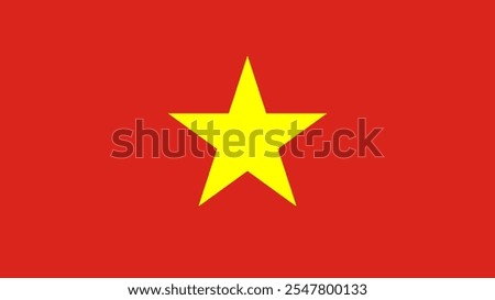 Flag of Vietnam, 16:9 Format, Vietnam Flag, Vector Images