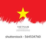 Flag of Vietnam, brush stroke background