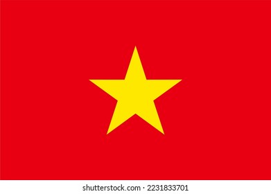 flag vietnam country in southeast asia