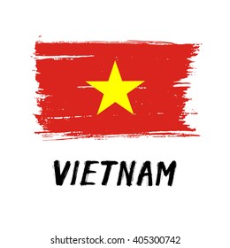 Flag Of Vietnam  - Grunge