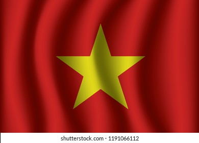 Flag of Vietnam. Vietnam Icon vector illustration eps10.