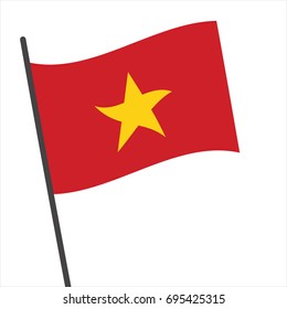 Flag of Vietnam , Vietnam Flag Icon vector illustration