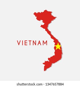 Flag Vietnam Maps Territory Vietnamese Flag Stock Vector (Royalty Free ...