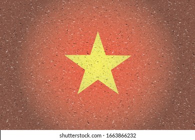 flag of vietnam in retro background