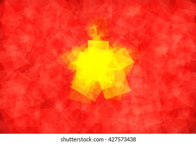 Flag of Vietnam (Socialist Republic of Vietnam) in Vector Square Design