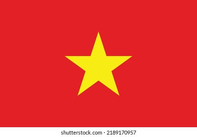 Flag of Vietnam. Vector. Accurate dimensions, elements proportions and colors.