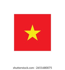 Bandeira do Vietnã. Vetor. Dimensões precisas, proporções de elementos e cores.
