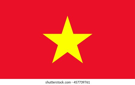 Flag of Vietnam. Vector. Accurate dimensions, elements proportions and colors
