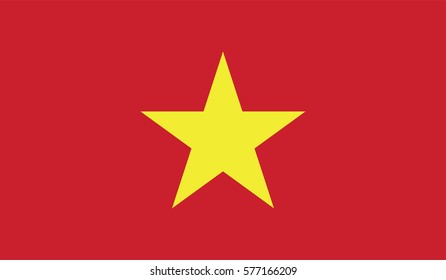 Flag of Vietnam. Vector. Accurate dimensions, elements proportions and colors.