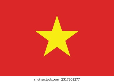 Bandera de Vietnam - Ilustración vectorial.