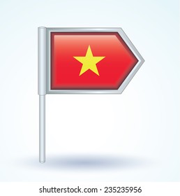 Flag of Vietnam, vector illustration