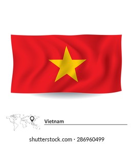 Flag of Vietnam - vector illustration