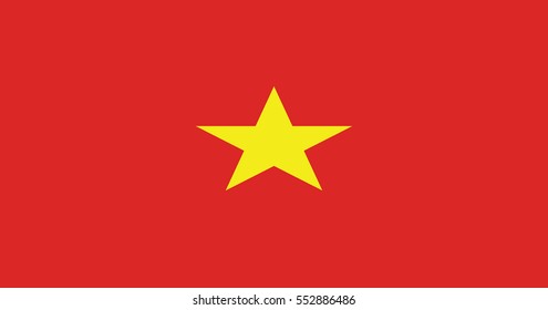 Flag of Vietnam , Vector Illustration