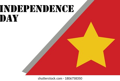 Flag of Vietnam. Vector illustration on white background. Independence Day.
