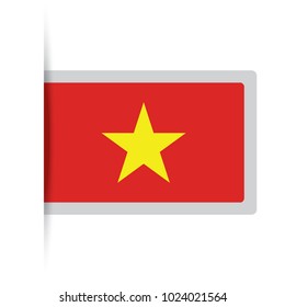 Flag of Vietnam. Vector illustration of a stylized flag.
The slit in the paper with shadows. isolated on white.