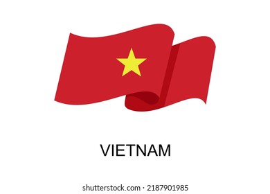 Flag Vietnam vector. Vietnamese flag on white background. eps10