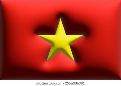 Flag of Vietnam. Vietnamese national symbol in official colors. Template icon. Abstract vector background.