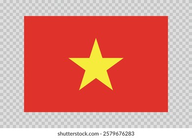 Flag of Vietnam. Vietnamese national symbol in official colors. Template icon. Abstract vector background.