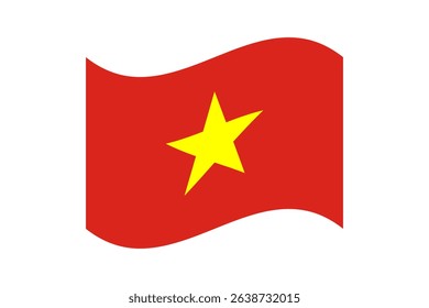 Flag of Vietnam. Vietnam wavy flag digital vector illustration. Fluttering flag.
