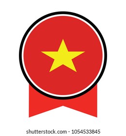 flag of Vietnam,vector illustration of Vietnam flag.
