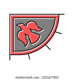 Flag mit Farbsymbol Vektorgrafik. Flaggensichtzeichen. einzelne Symbolillustration