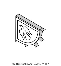 flag viking isometric icon vector. flag viking sign. isolated symbol illustration