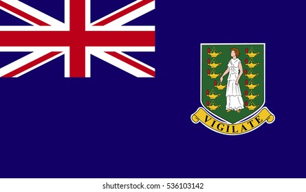 Flag of Virgin Islands UK vector illustration
