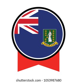 flag of Virgin Islands UK,vector illustration of Virgin Islands UK flag.