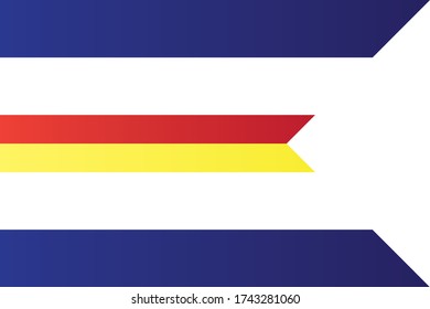 Flag of Spišské Vlachy City, Slovak Republic. Slovakia, Spisske Vlachy Vector Illustration Symbol