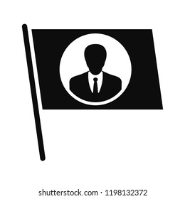 Flag vote candidate icon. Simple illustration of flag vote candidate vector icon for web design isolated on white background