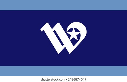 Flagge von Waco, Texas, USA. 