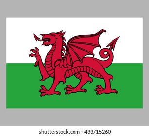 Flag Wales Stock Vector (Royalty Free) 433715260 | Shutterstock