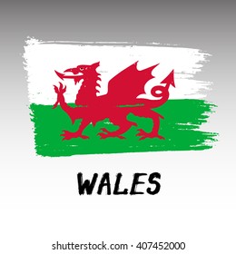 Flag Of Wales  - Grunge