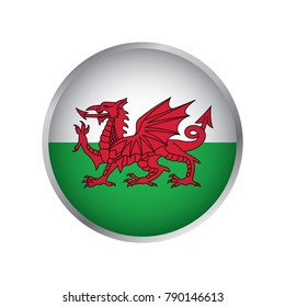 Flag of Wales, Round icon