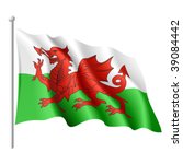 Flag of Wales. Vector illustration.