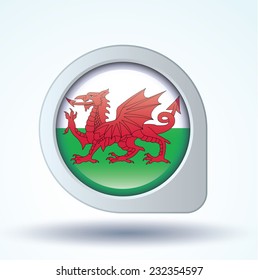 Flag of Wales, vector illustration